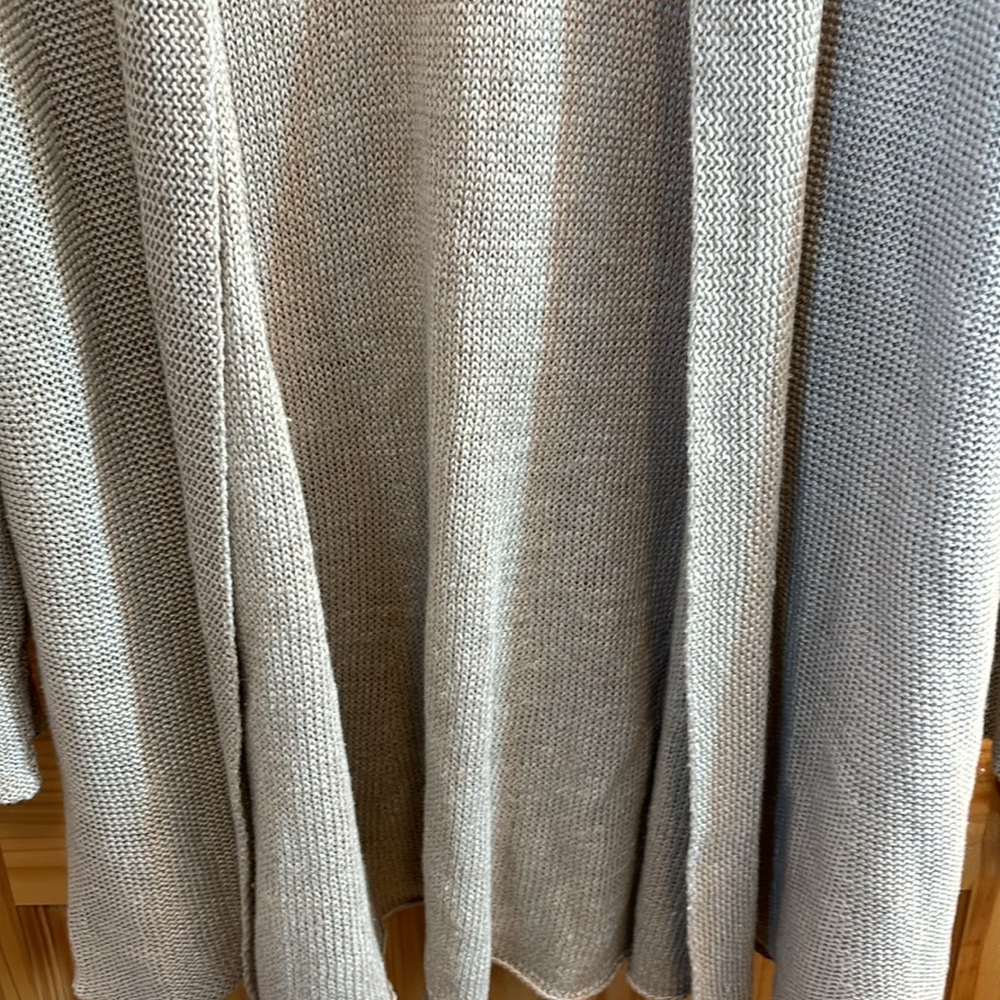 Eileen Fisher Hemp Cardigan Sweater Open-Front Knitted Long Sleeve - Picture 3 of 7